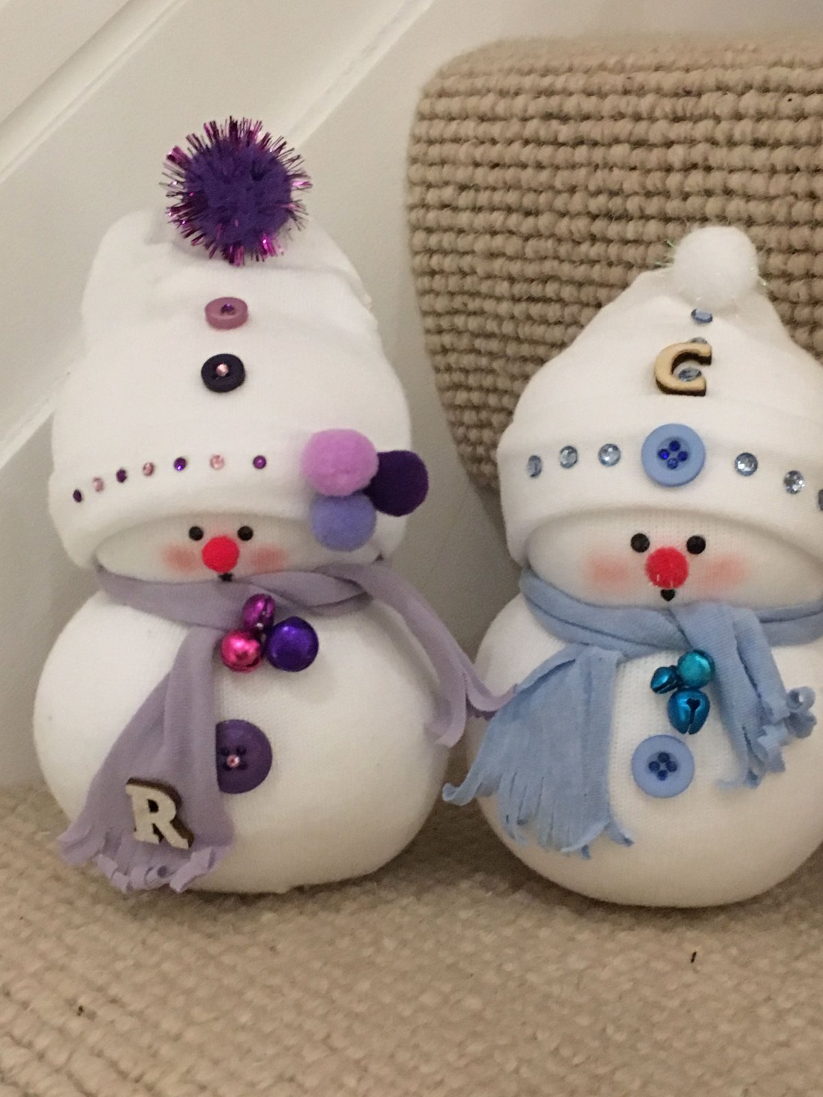 Текстильный Снеговик