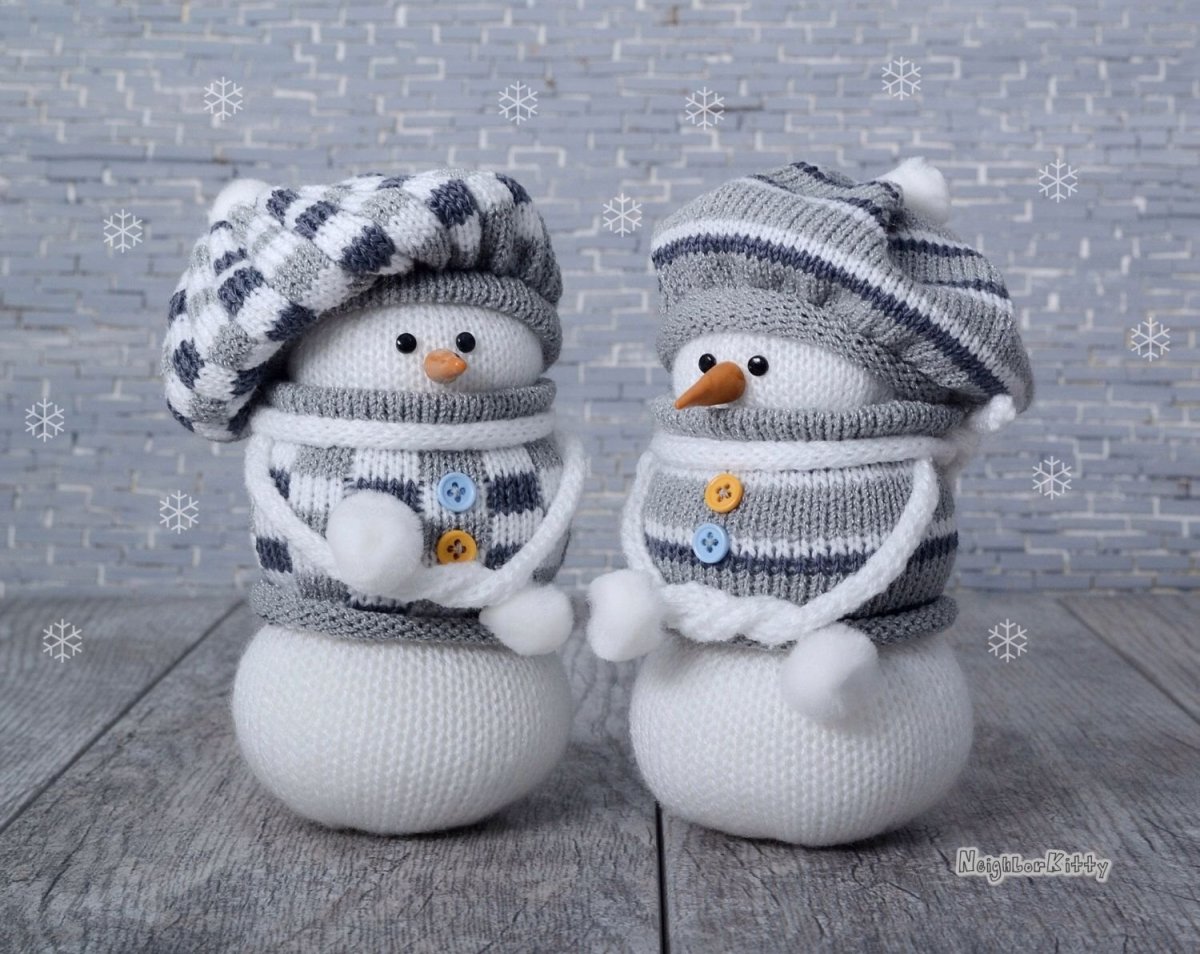 Рождественский венок со снеговиком