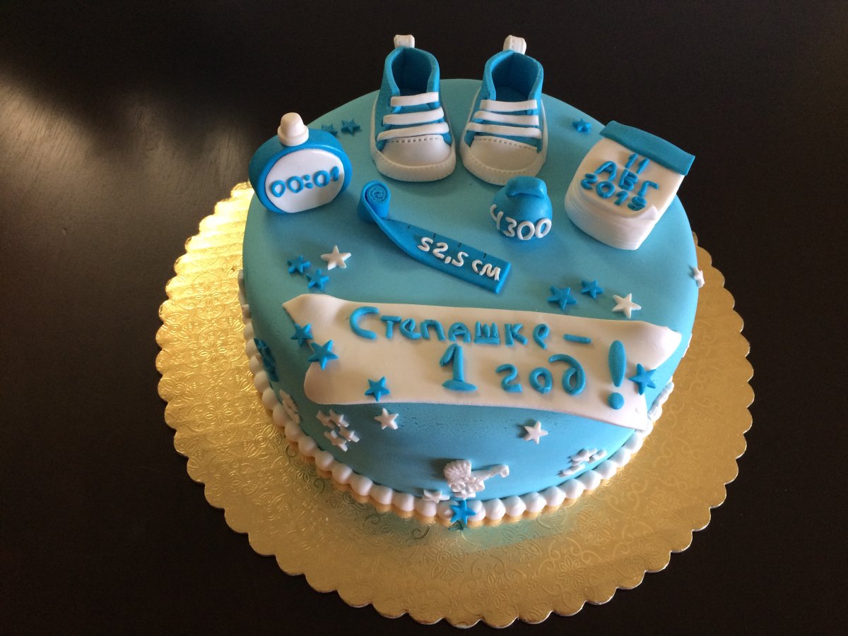 Торт на 1 год мальчику