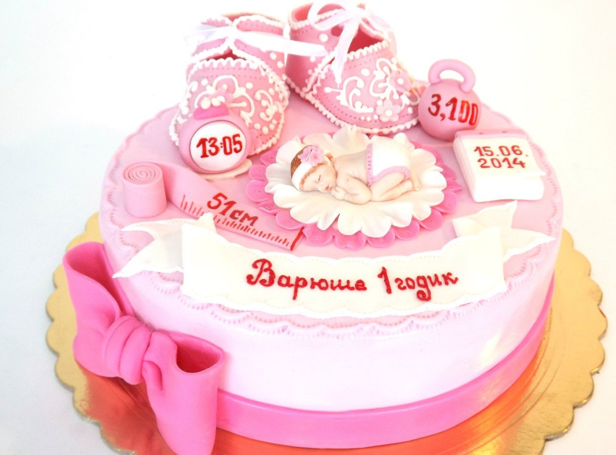 Торт на рождение девочки