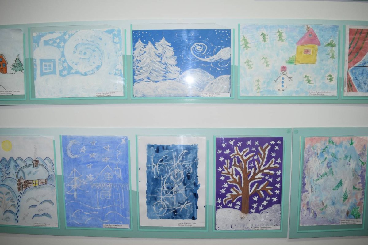 Аппликация на тему зима