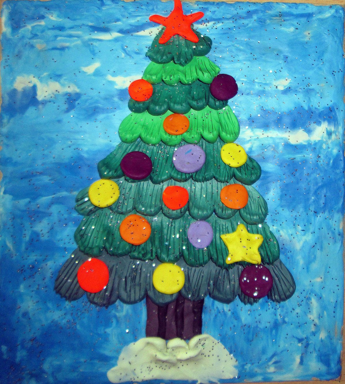 Новогодняя аппликация в детский сад