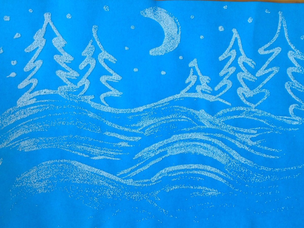 Рисование новый год средняя группа