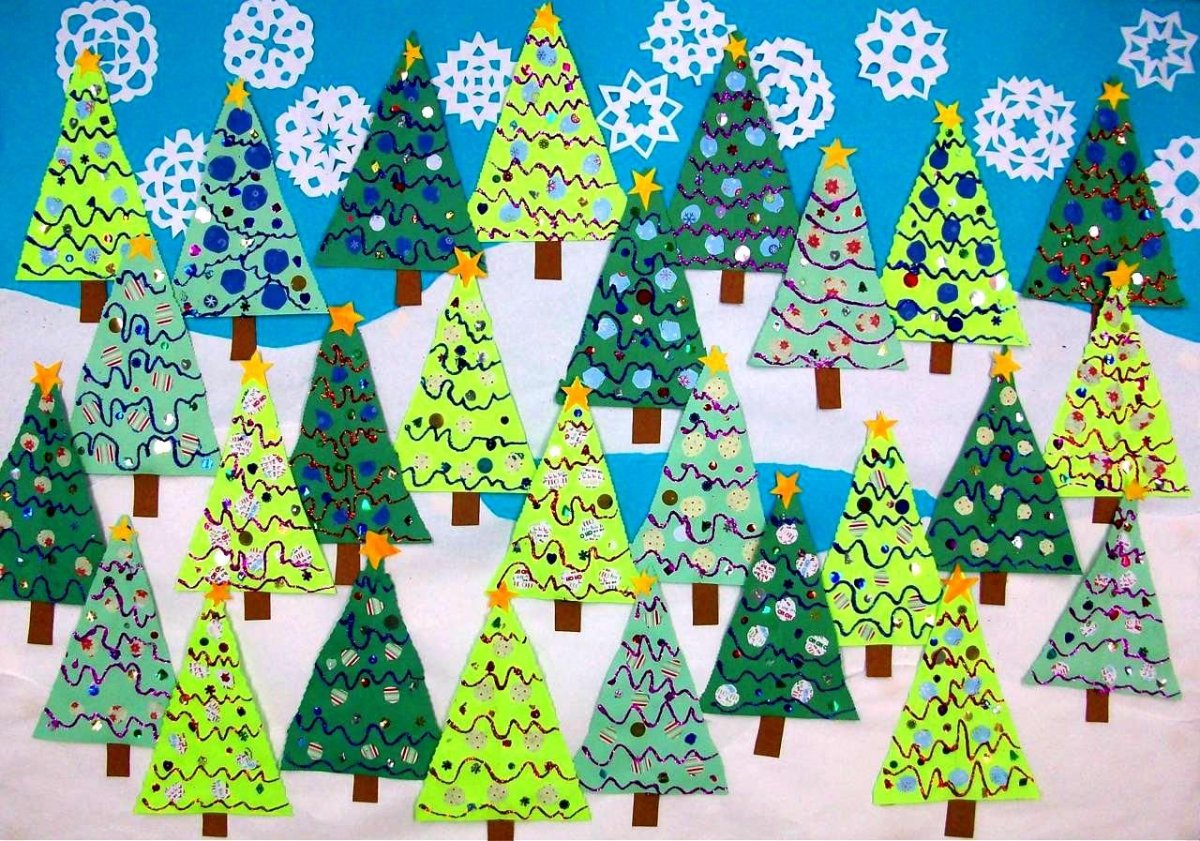 Детские рисунки на новогоднюю тему