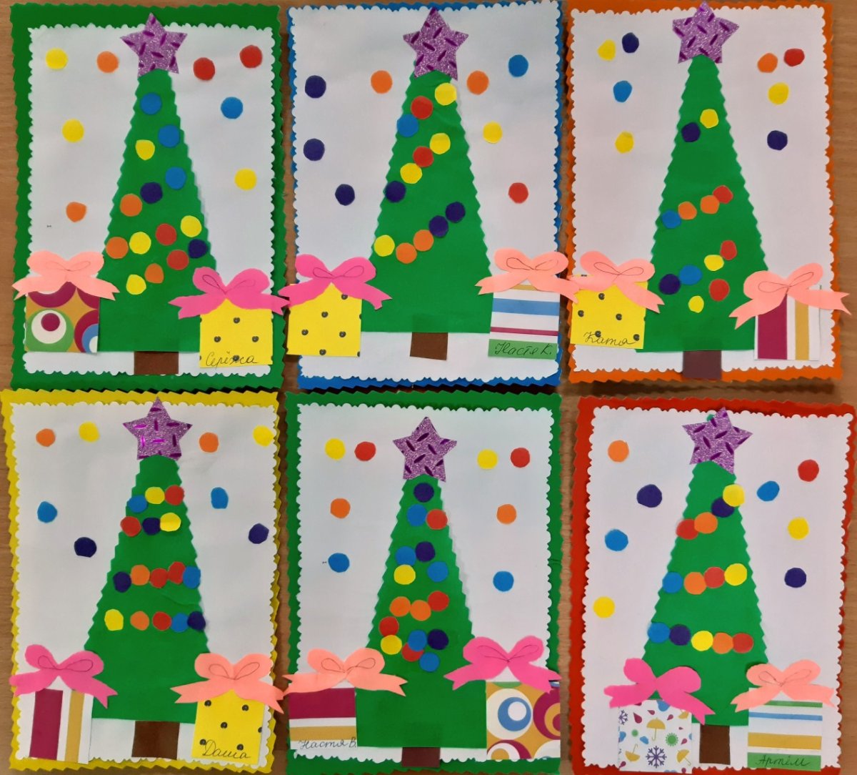 Коллективная аппликация к новому году