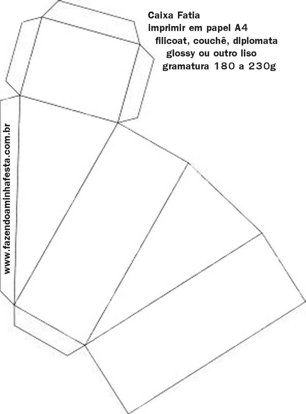 Шаблон кусочек торта из картона