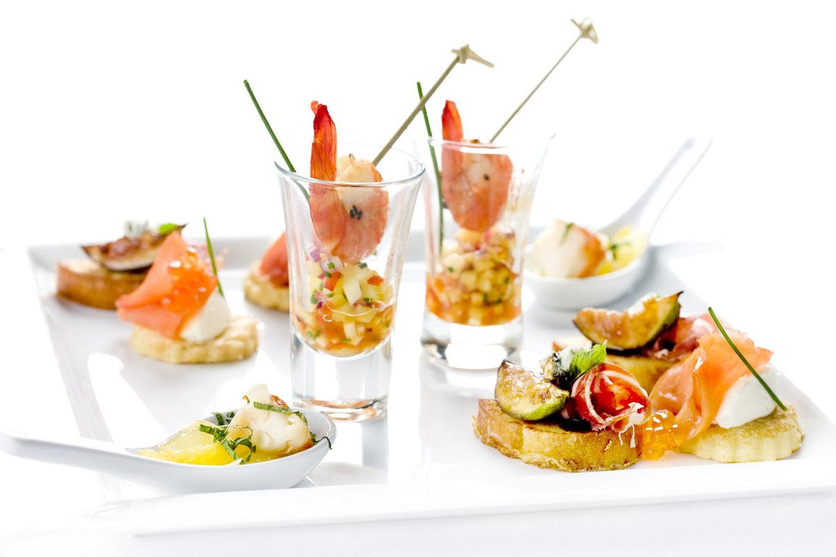 Фуршетные закуски с креветками