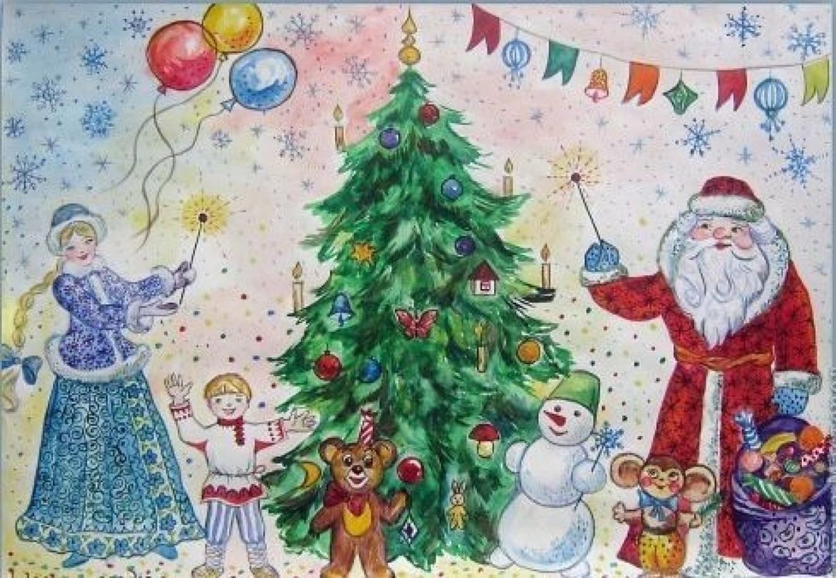 Рисунок на новый год на конкурс