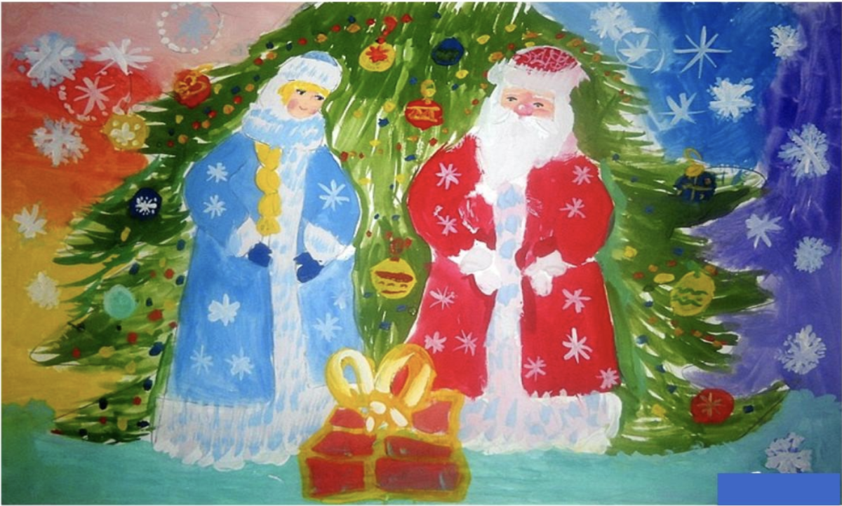 Детские рисунки на новый год