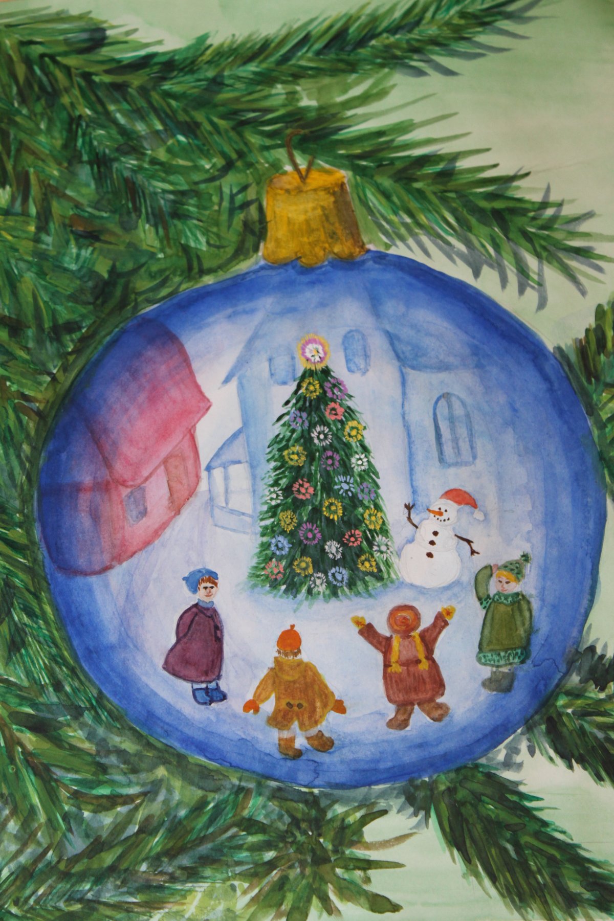 Рисование на тему новый год