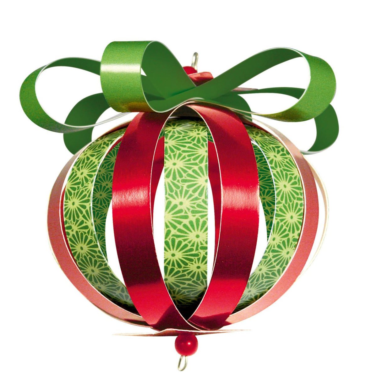 Елочный шар из бумаги