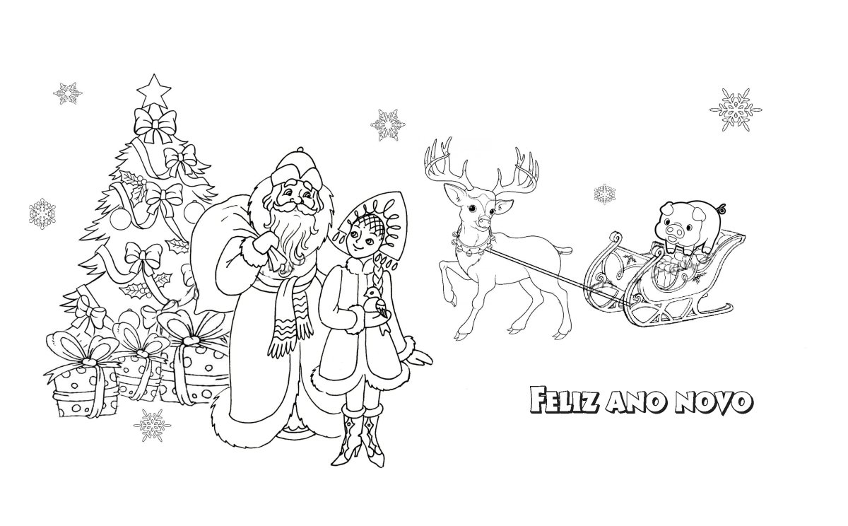 Акварельные открытки на новый год