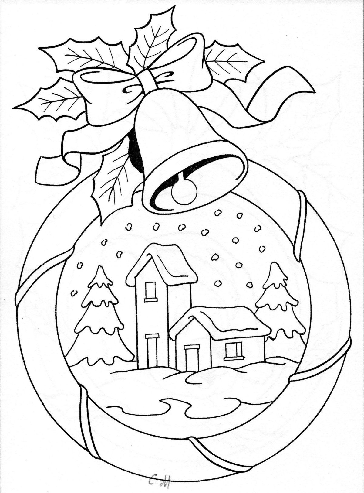 Раскраска "с новым годом"