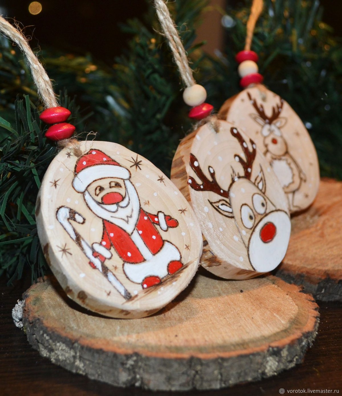 Деревянные новогодние игрушки
