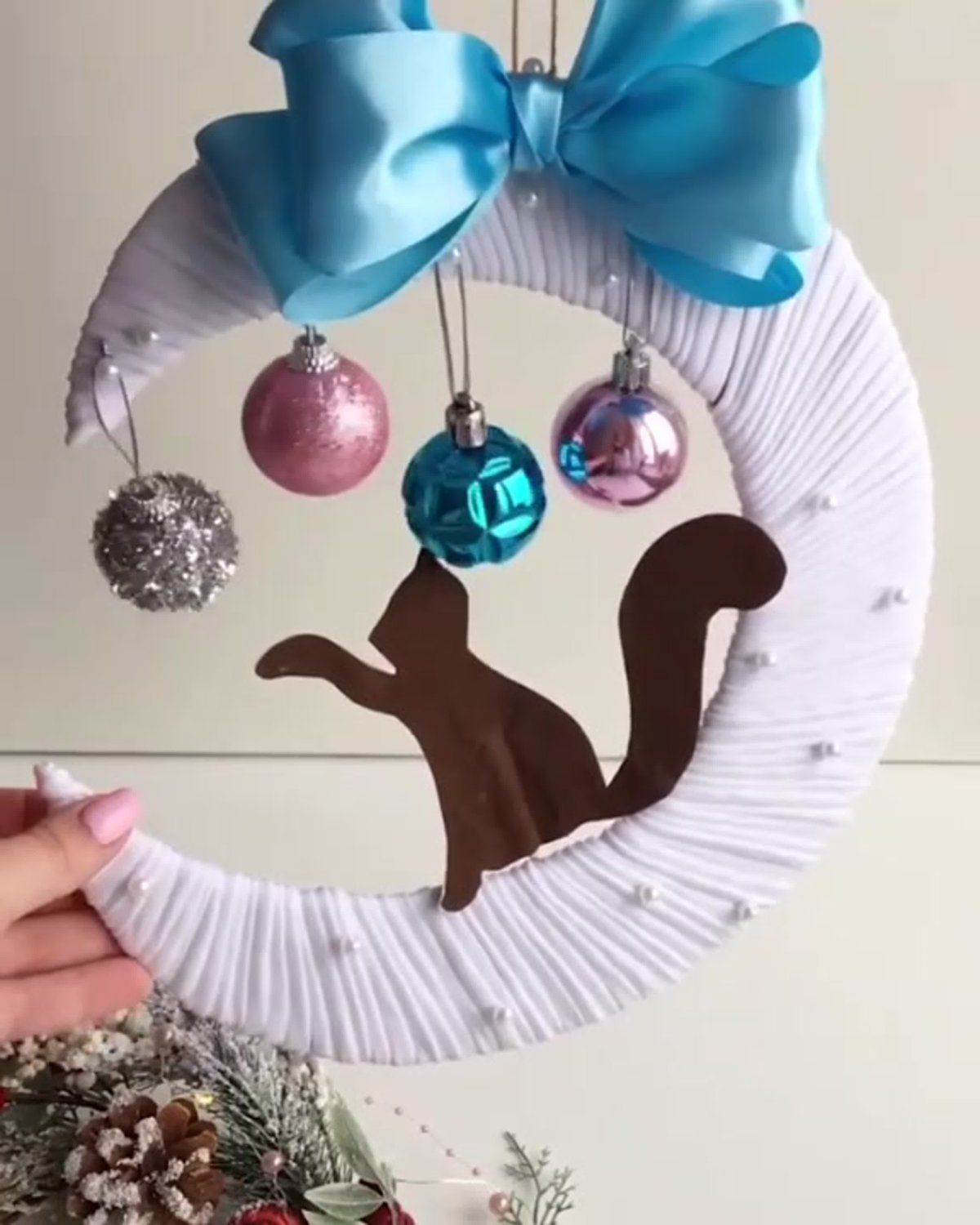 Елочная игрушка елка из картона