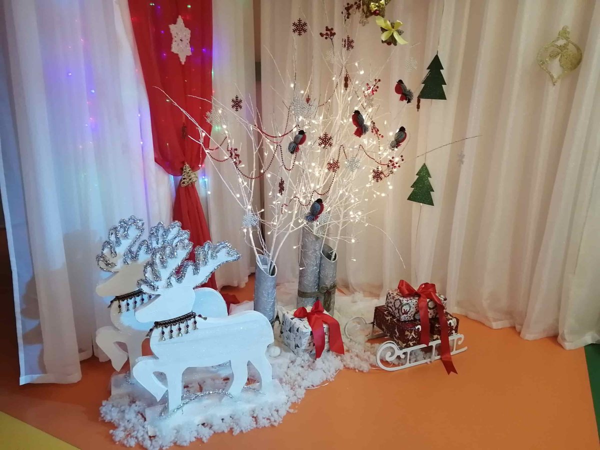 Украшение зала в ДОУ К новому году