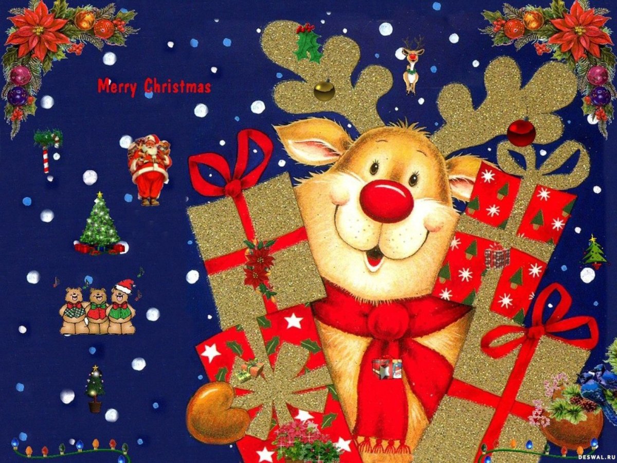 Новогодние открытки современные