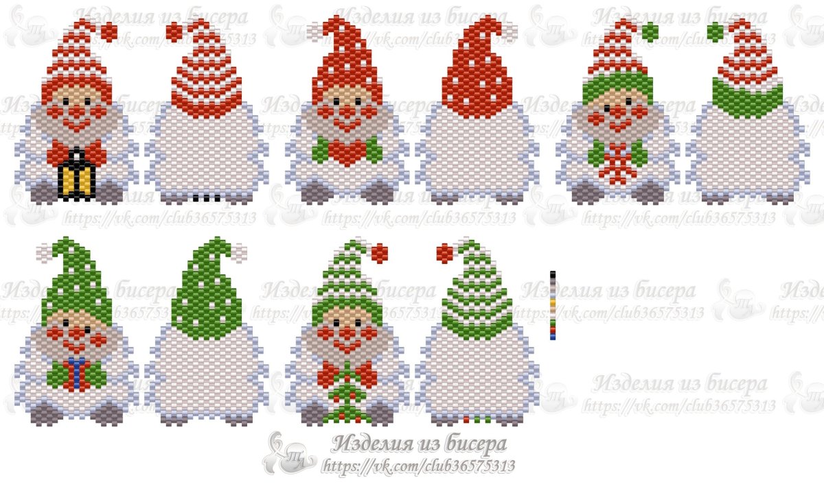 Елочные игрушки из бусин