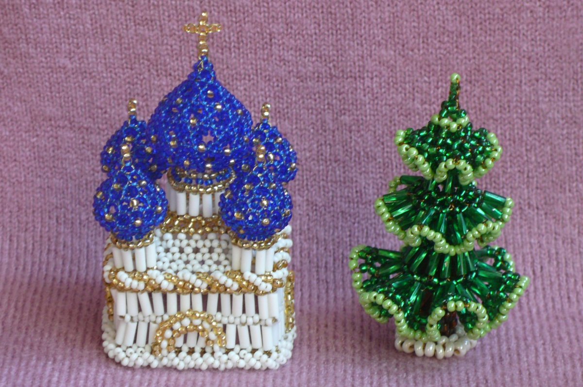 Снеговик из бисера