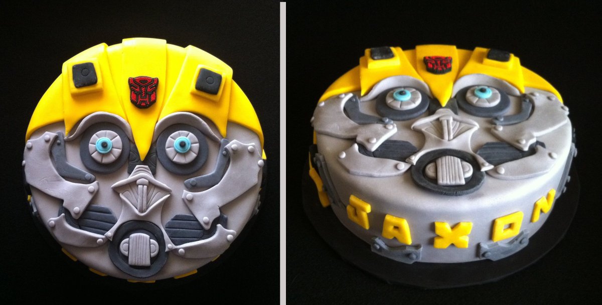 Торт трансформер Бамблби кремовый