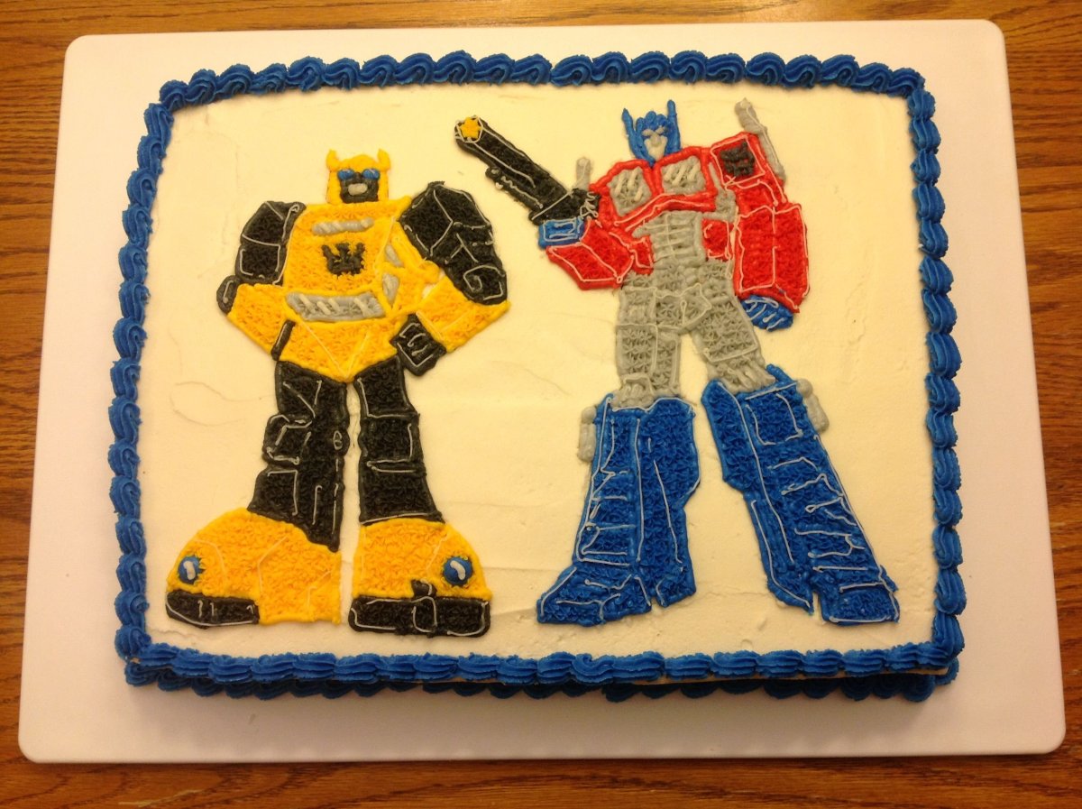 Торт трансформеры Оптимус Прайм