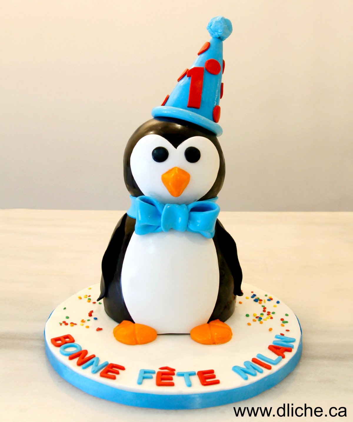 Свадебный торт с пингвинами