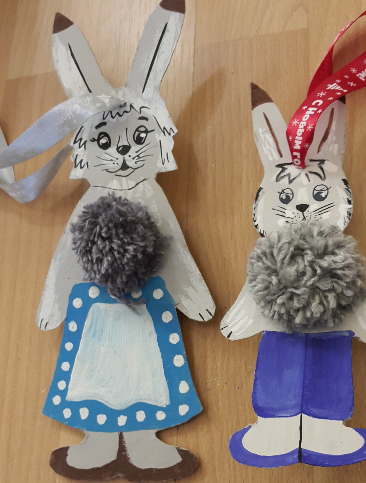 Зайчики на новый год своими руками на потолок