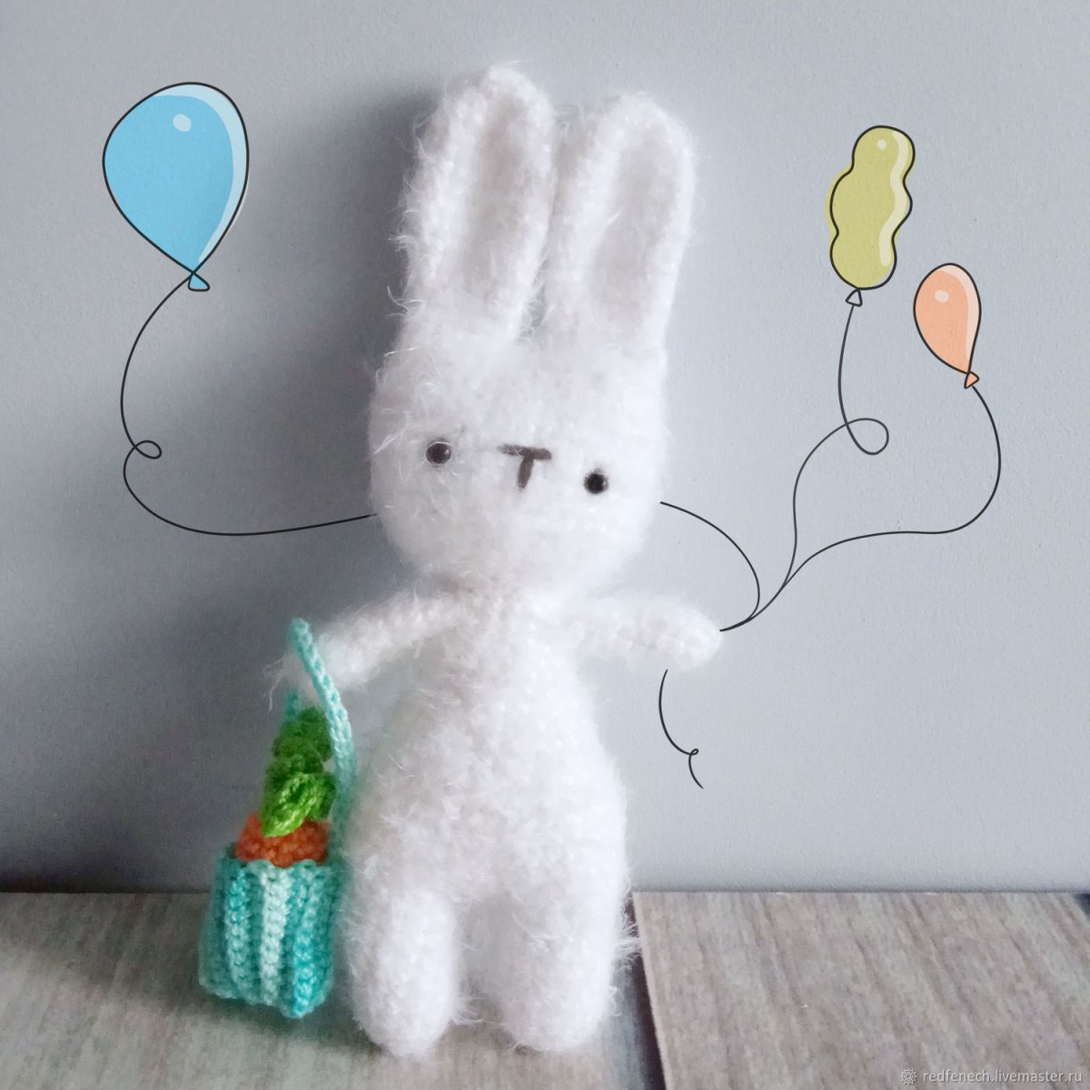 Зайчик из втулки от туалетной бумаги