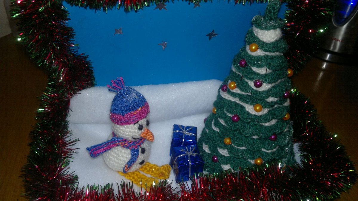 Поделка Снеговик из бумаги