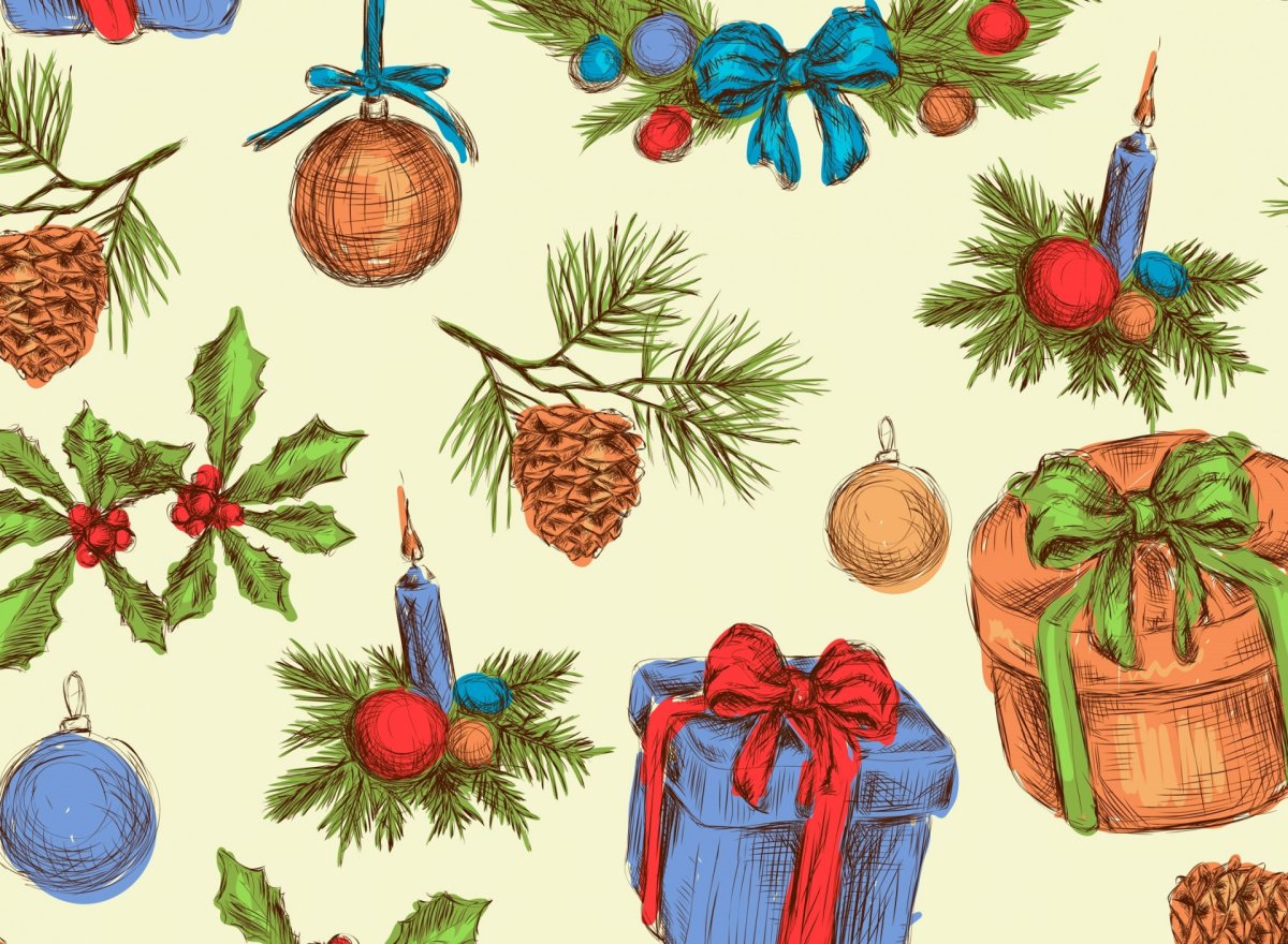 Новогодние игрушки рисовать