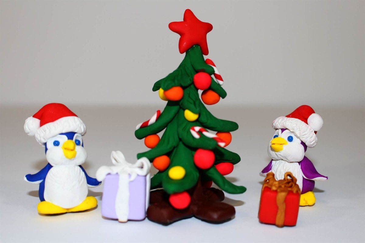 Новогодняя подделка ТЗ пластелина