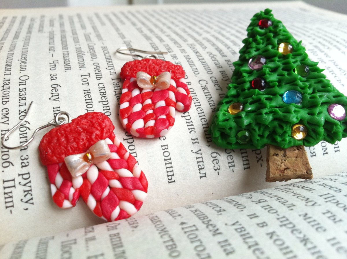 Новогодние украшения из полимерной глины