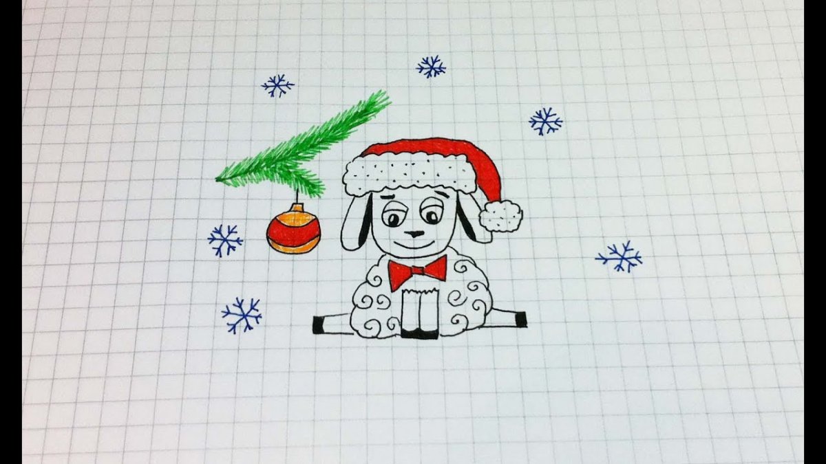 Оригинальный рисунок на новый год