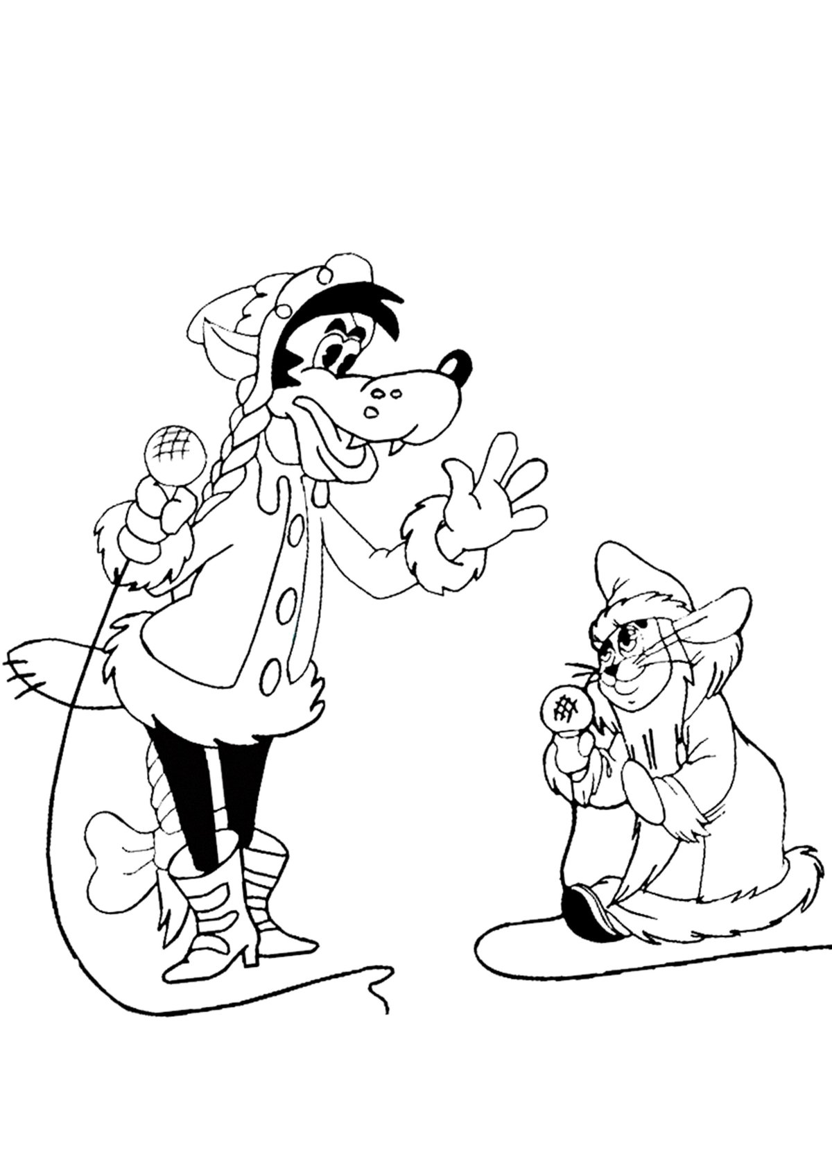 Ну погоди волк Снегурочка заяц дед Мороз