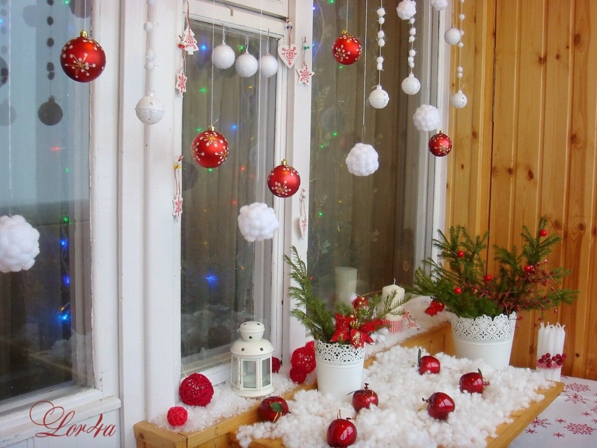Украсить дом к новому году