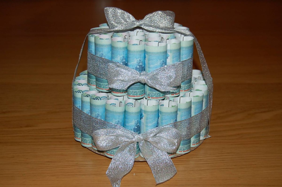 Торт из денег на свадьбу