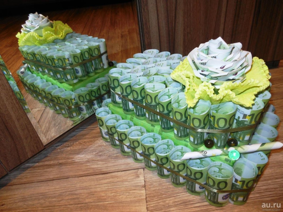 Оригинальный подарок из денег