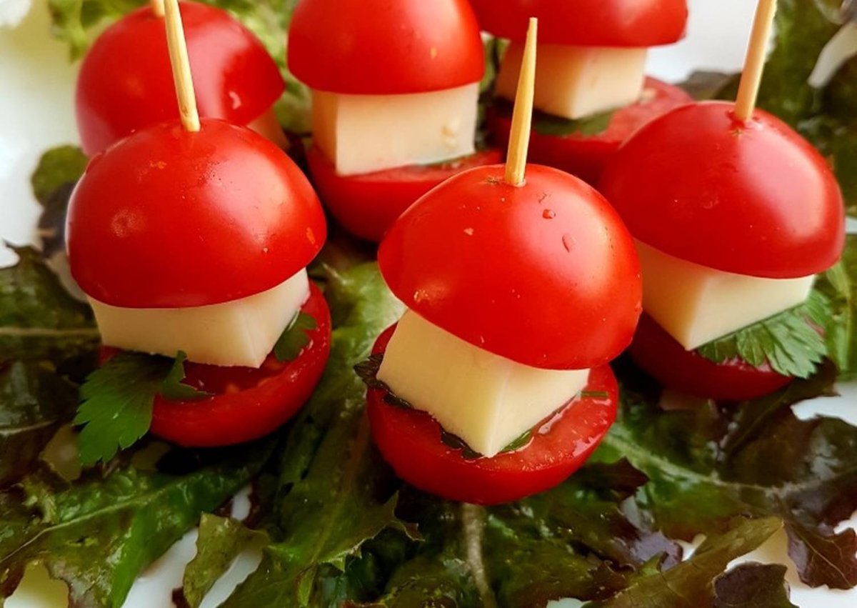 Канапе ветчина сыр маслины