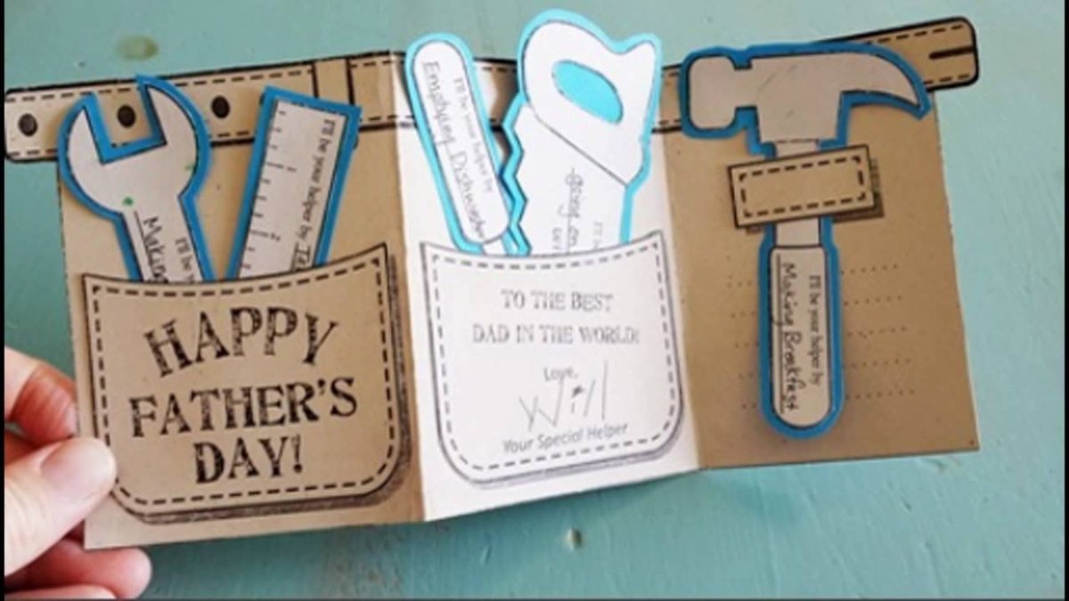 Открытка папе на день рождения своими руками
