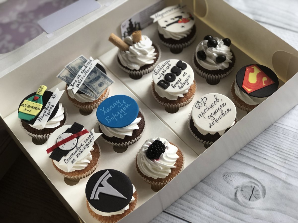 Капкейки парню на день рождения