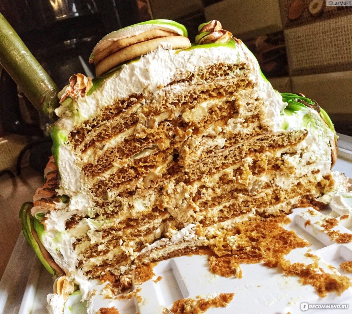 Торт замок любви медово Ореховый