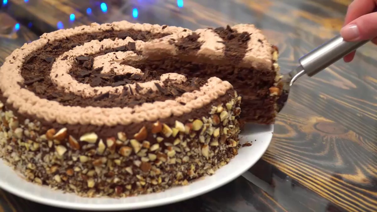 Орехово медовый торт