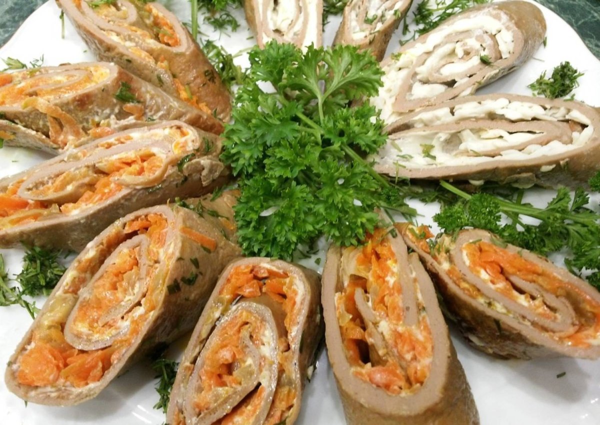 Печёночный рулет из куриной печени