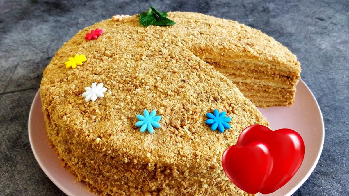 Торт ленивый медовик