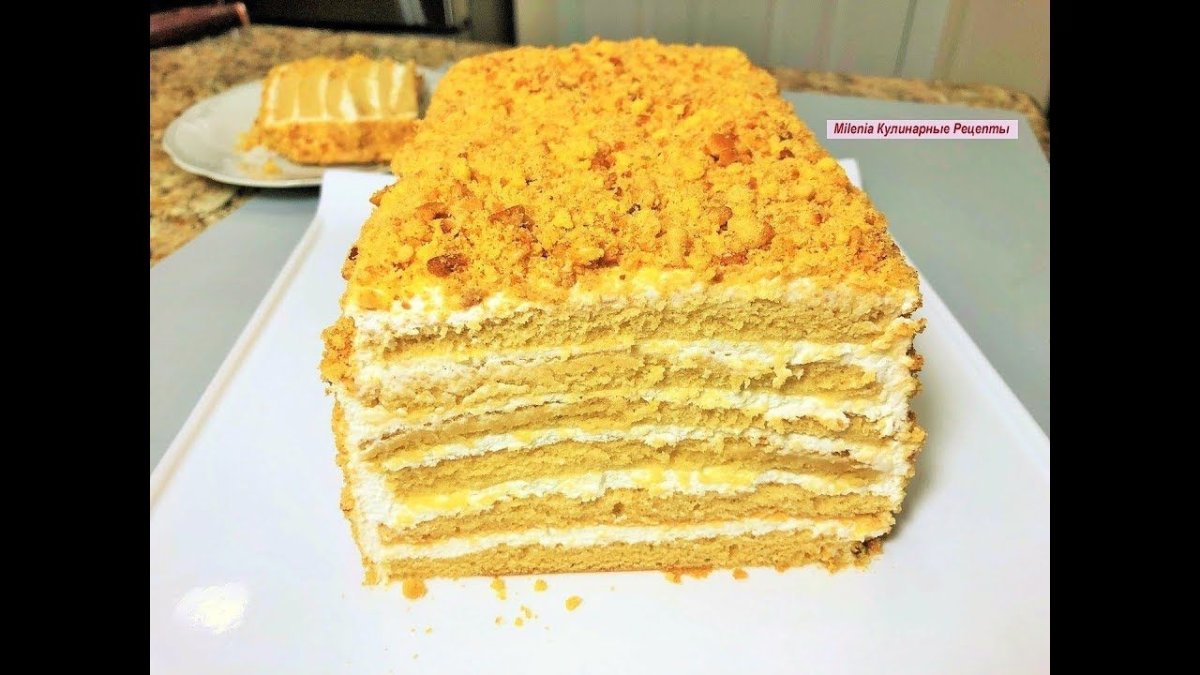 Ленивый медовик со сметанным кремом