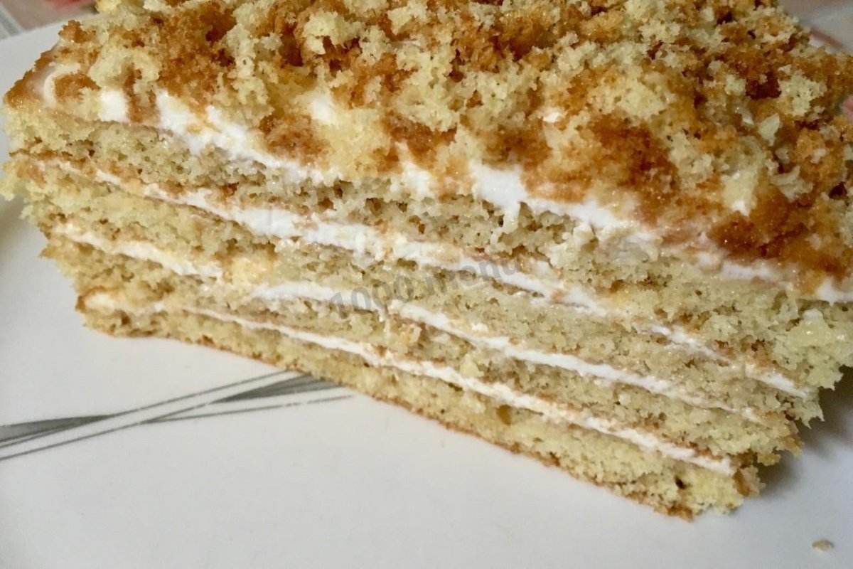 Торт медовик медовый пух