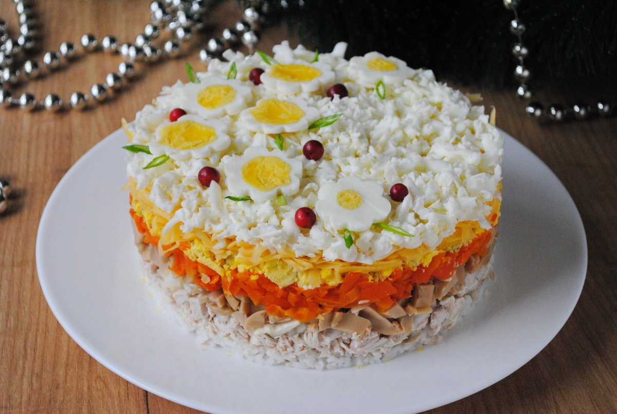 Салат торт Мимоза