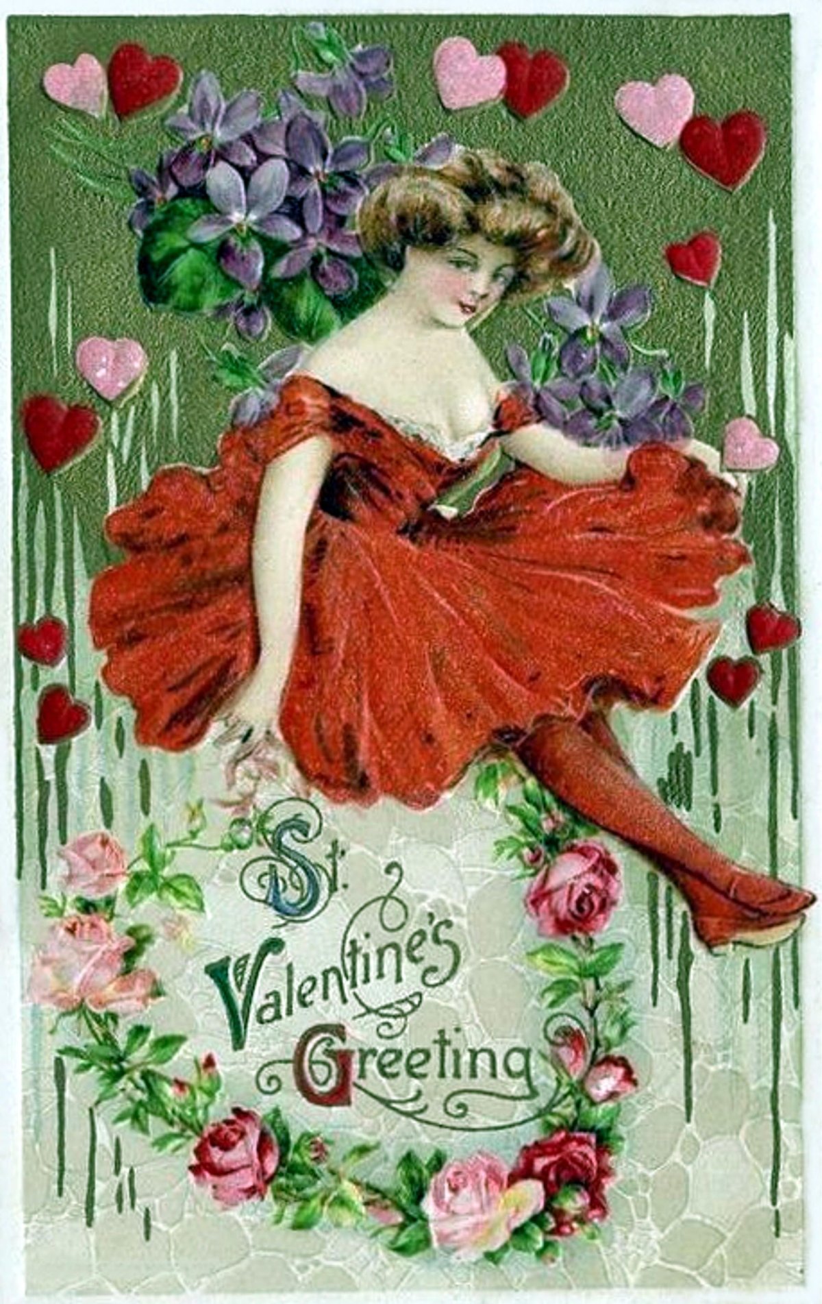 С днем Святого Валентина Винтажные
