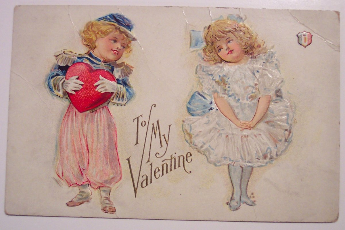 Первые открытки валентинки
