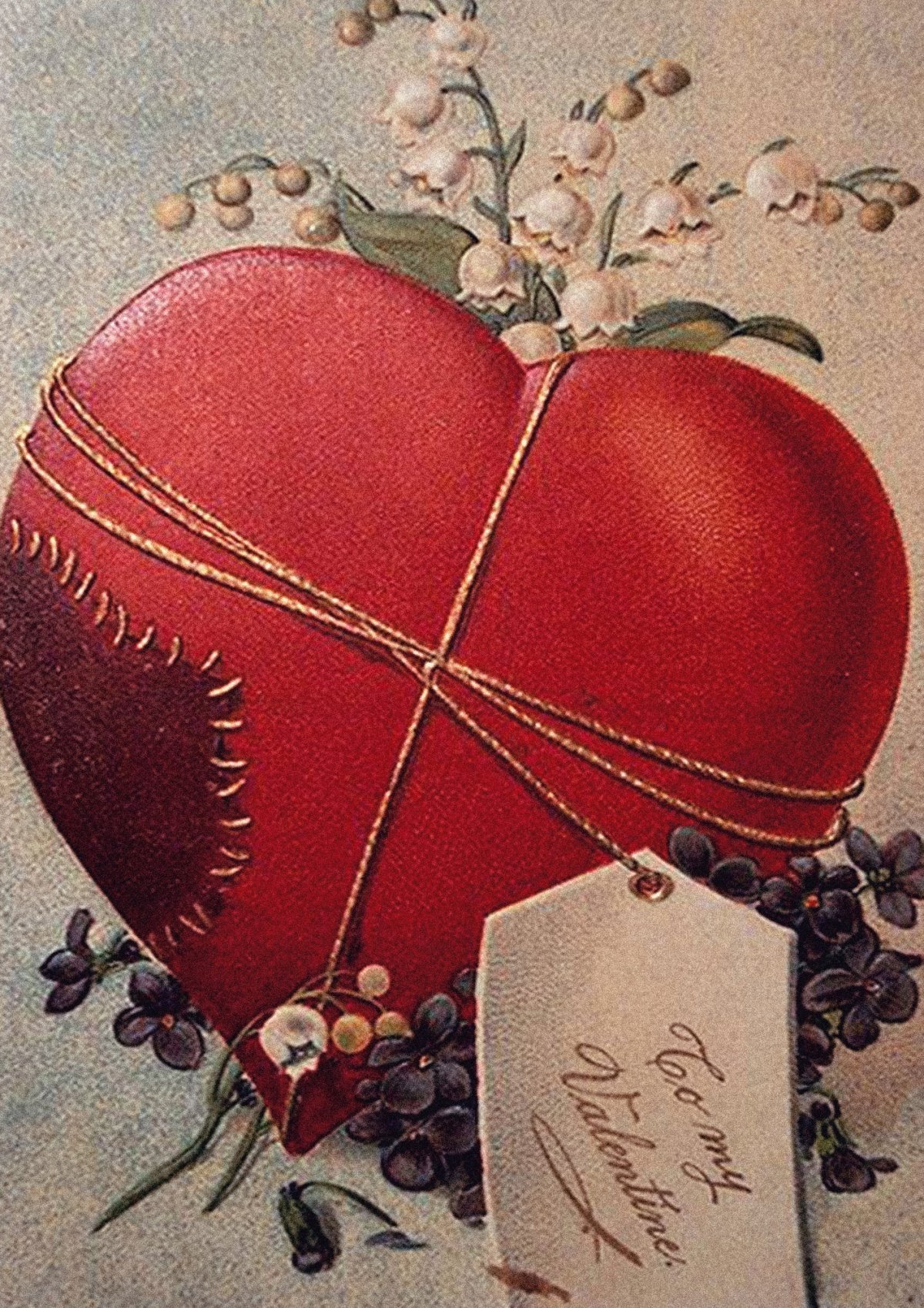 Открытка с сердцем Винтаж